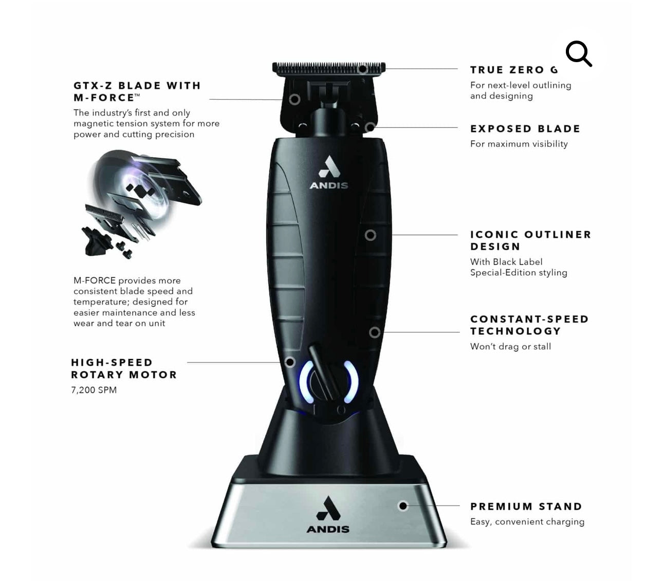 Andis GTX-Exo Black Label M-Force Special Edition Cordless Trimmer